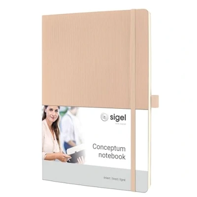 Immagine di SIGEL CO331 Taccuino premium a righe, A4, copertina flessibile, beige, Conceptum