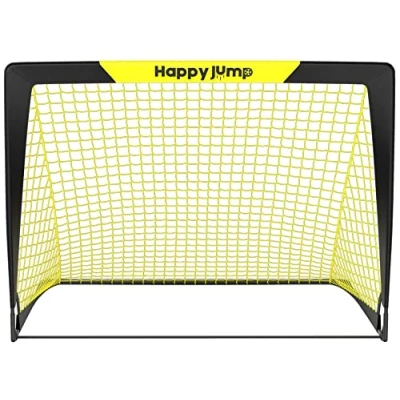 Immagine di Happy Jump Porta da Calcio Pop up Palo per Giardino Allenamento di Calciox1 (3&#039;x2.2&#039;, Nero+Giallo)
