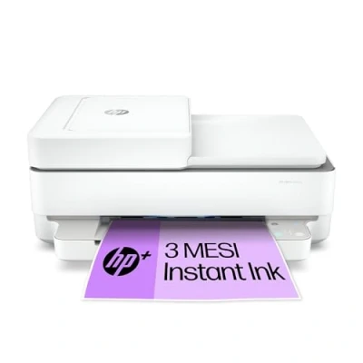 Immagine di HP Envy 6420e 223R4B, Stampante Multifunzione a Getto d&#039;Inchiostro A4 Colori, Stampa Fronte e Retro Automatica, 10 ppm, Wi Fi, Smart, 3 Mesi di Inchiostro Instant Ink Inclusi con HP+, Bianca