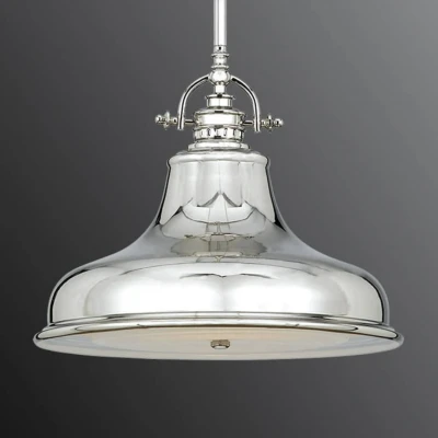 Immagine di QUOIZEL Lampada sospensione Emery 1 luce argento Ø 34,3 cm