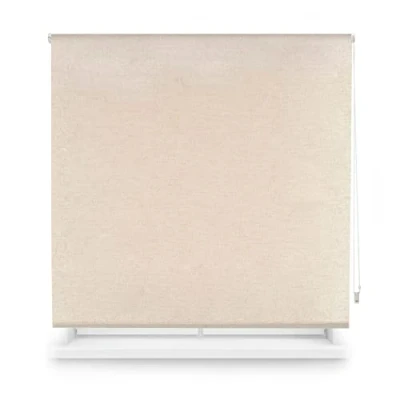 Immagine di Blindecor lino Tenda avvolgibile oscurante texture blackout 160 x 230 cm (larghezza lunghezza), dimensioni tessuto 157 225 cm. termica