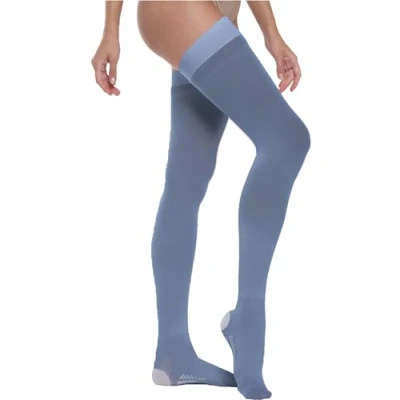 Immagine di BeOnTop Calze Antitrombo Donna Uomo Medicale 19 mmHg Unisex Compressione Graduata Uomo, Calza elastica per vene, contenitive e Linea Medical by Gambetti (XL, Blu)