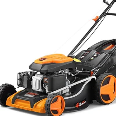 Immagine di Tagliaerba a benzina semovente trazione regolabile FUXTEC RM5196PRO taglio 51cm, trasmissione GT tosaerba con motore scoppio 196cc Easy Clean 4in1 6CV/4,4KW mulching e sacco 60L