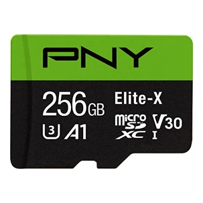 Immagine di Pny elite x MicroSD da 256 GB, U3, V30, A1, Classe 10, fino a 100 Mb/s p sdu256u3100ex ge 1 GB