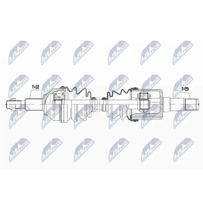 Immagine di NTY NPW CH 034 Albero motore / Semiasse Assale anteriore Sx 643 FIAT: Freemont