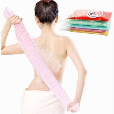 Immagine di 5 Pezzi Di Nylon Multicolore Giapponese Esfoliante Doccia Scrub Bagno Lavaggio Asciugamano In Tessuto Corpo Pulizia Spugne