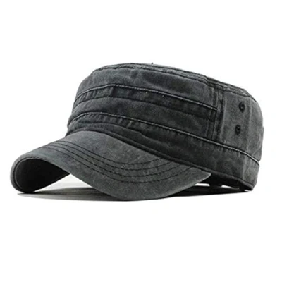 Immagine di Berretto Militare Classico dell&#039;Esercito Cappello degli Uomini di Profilo Basso Cotone Regolabile violinista Esercito Piatto Cadetto Cappel
