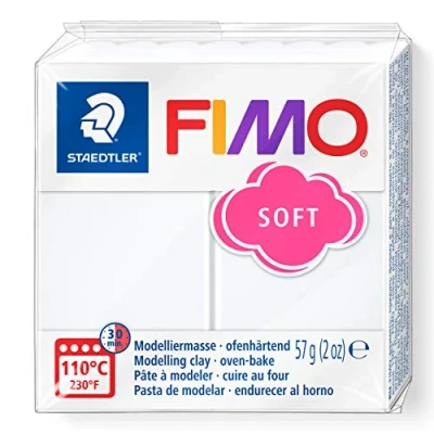Immagine di SG istruzione 8020 0 Fimo Soft pasta da modellare, 57 g, bianco