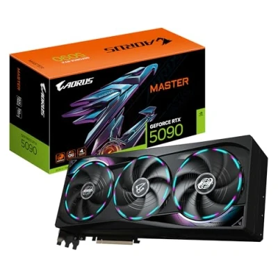Immagine di Gigabyte AORUS GeForce RTX 5090 MASTER 32G Scheda Grafica 32 GB GDDR7, 512 bit, PCI E 5.0, 2655MHz Frequenza Base, 3 x DP 2.1a, 1 HDMI 2.1b, GV N5090AORUS M 32GD