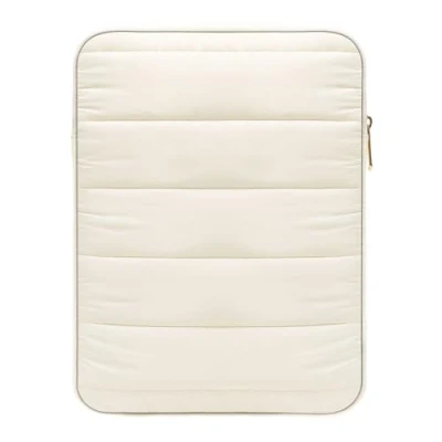 Immagine di MoKo Borsa Protettiva per Tablet con Fodera Imbottita, Custodia Laptop da 13 14 Pollice Compatibile MacBook Air M2/M1 2022 2018, Galaxy Tab S8 Ultra 14.6, Surface 1/2/3/Pro 8, Bianco Latte
