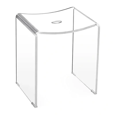 Immagine di Navaris Sgabello Doccia Sedia Plexiglass Acrilico 43,5 x 37 28 cm Fino a 100 kg Decorativo Casa Bagno Impermeabile Trasparente