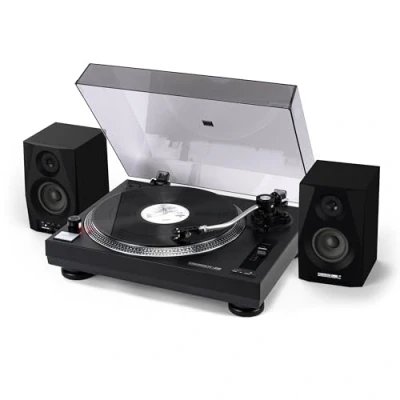 Immagine di Reloop RT 1 BT &amp; DSM 3 Speaker Bundle: Turntable + DJ and HiFi Pleasure Combined with Smart Connectivity