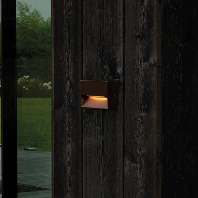 Immagine di Ideallux Ideal Lux Applique da esterno a LED Dedra, marrone, 10 x 6,5 cm
