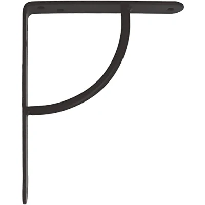 Immagine di Amig Staffa per mensole a muro Supporti Reggimensola Staffe in Acciaio Colore: Nero Dimensioni: 250 x 200 Peso max: 90 kg