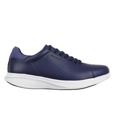 Immagine di MBT Kuni Lace UP Sneakers Sportive per Uomo Stile Moderno Scarpe da Passeggio Anatomiche e Comode Calzature Fisiologiche Confort Stabilità con Suola Curva. Lacci. Colore Blu