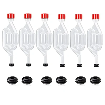 Immagine di Kit per la fermentazione, 12 occhielli e 6 Airlock, in plastica vino birra, vino, crauti, kimchi altri progetti di fermentazione (S Bubble airlock)