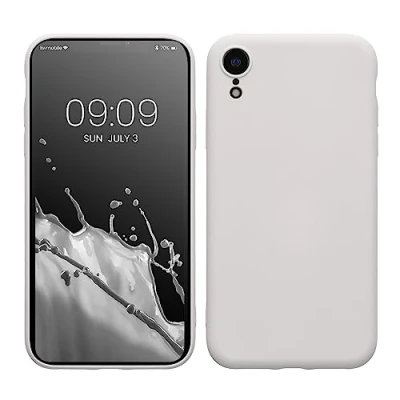 Immagine di kwmobile Custodia Compatibile con Apple iPhone XR Cover Back Case per Smartphone in Silicone TPU Protezione Gommata bianco matt