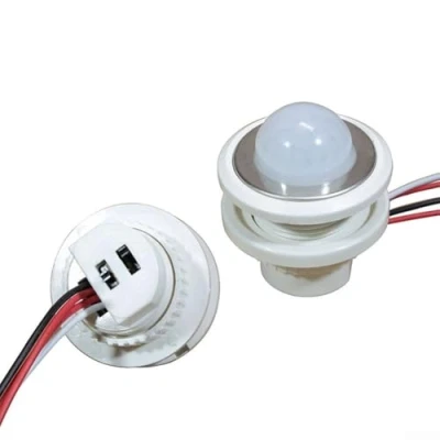 Immagine di interruttore rilevatore sensore di movimento a infrarossi, mini PIR regolabile, automatico striscia LED DC5 24V