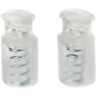 Immagine di Prym Fermacorda in plastica trasparente a 1 foro/copertura per nodi (2 pezzi), 9,5 x 6 2 cm