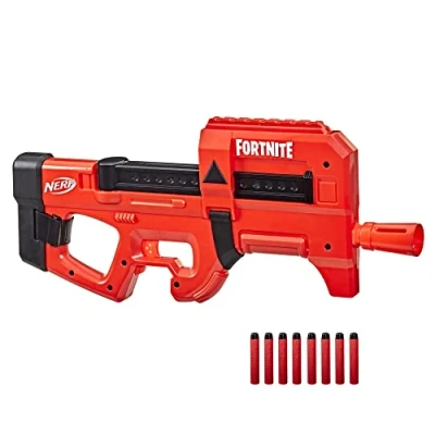 Immagine di NERF Fortnite Compact SMG Motorized Dart Blaster, Ultra Red Wrap Design, 8 Internal Clip, Includes Official Elite Foam Darts