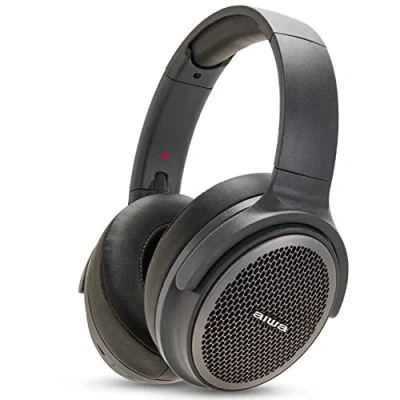 Immagine di Aiwa HST 250BT/TN Cuffia Stereo Wireless, Design Over ear, Ergonomiche, con HYPERBass, Bluetooth, Vivavoce, Aux in, Mp3 Player Via MicroSD,12 h Autonomia, Colore Grigio Scuro