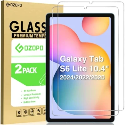 Immagine di GOZOPO Pellicola Protettiva per Samsung Galaxy Tab S6 Lite (2022/2020) S Pen 10,4 Pollici SM P610/P615/P613/P619 [2.5D Edge to Edge] Vetro Temperato