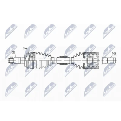 Immagine di NTY NPW MZ 088 Albero motore / Semiasse Assale anteriore Sx 610 Cambio manuale