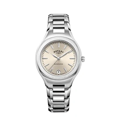 Immagine di Rotary Orologio Quarzo Donna, misura cassa 32.00mm con quadrante Champagne Analogico e Cinturino Argento in metallo LB05105/03