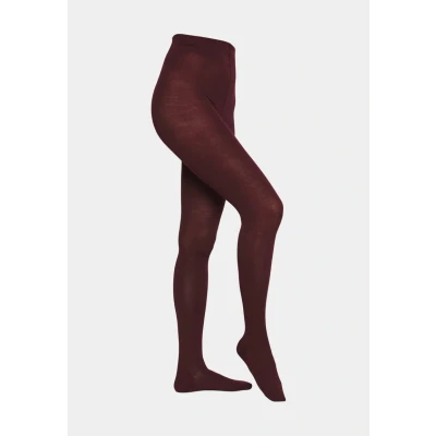Immagine di FALKE Softmerino W Ti lana cotone spessi tinta unita 1 pezzo, Collant Donna, Rosso Barolo 8596, 40 42