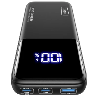Immagine di INIU Power Bank, 20000mAh 65W Powerbank Fast Charging, Caricatore Portatile USB C Input &amp; Output Compatibile con MacBook Pro Steam Deck iPhone 16 15 14 13 12 11 Max Mini iPad Samsung S23 etc