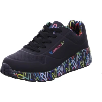 Immagine di Skechers Uno Lite Lovely Luv, Scarpe Da Ginnastica Bambine e ragazze, Nero Black Synthetic Multi Trim, 36.5 EU
