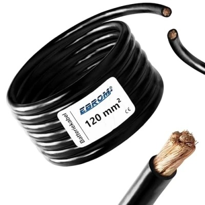 Immagine di cavo per batteria H07V K, 120 mm², auto/industria, a batteria, 100% rame OFC, taglio al metro, mm² (120 mm2)