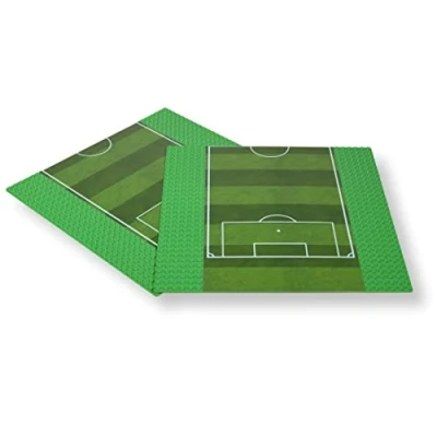 Immagine di WANGE Piastra di Base Classica per Blocchi da Costruzione. Compatibile con Tutte Le Principali Marche. 25 x cm, 32 Punti. 2 Piastre campi Calcio.