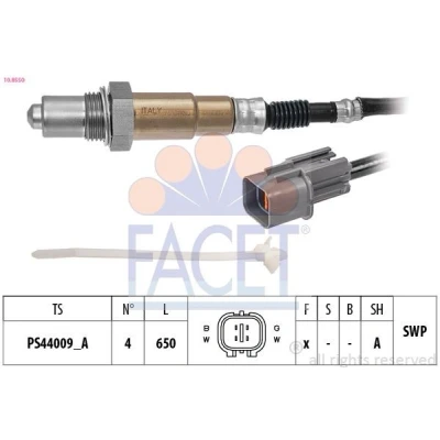 Immagine di FACET 10.8550 Sonda lambda con materiale di fissaggio riscaldato, planare, Filettatura prelubrificata KIA: Ceed III Sportswagon