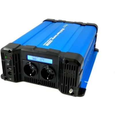 Immagine di Solartronics Convertitore di Tensione FS2000D 12V 2000/4000 Watt Onda Sinusoidale Pura Blu M.Schermo FS Serie Inverter