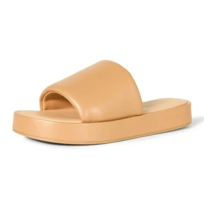 Immagine di Amazon Essentials Sandalo Flatform Donna, Cammello, 39 EU