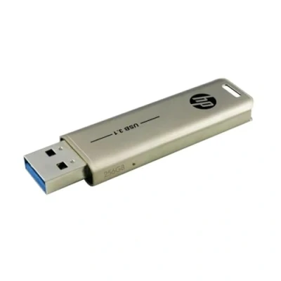 Immagine di HP x796w USB 3.1 Flash Drive 256GB, design push and pull, finitura metallica