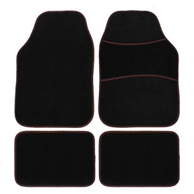 Immagine di JVL 01 927RD Set di tappetini universali per Auto con Retro in PVC, 4 Pezzi, Colore: Nero/Rosso