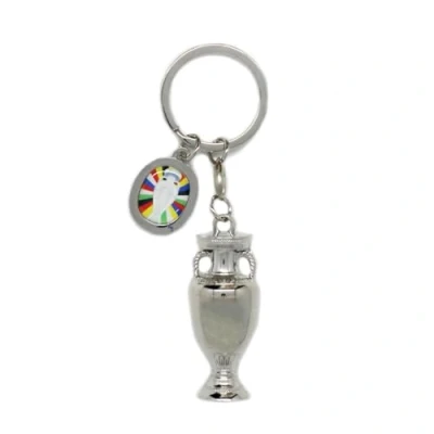 Immagine di UEFA Euro 2024 Portachiavi 3D Trophy 45 mm in metallo, multicolore