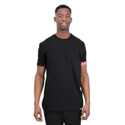 Immagine di DSQUARED2 T Shirt Nera da Uomo con Banda Elastica sulla Manica XL