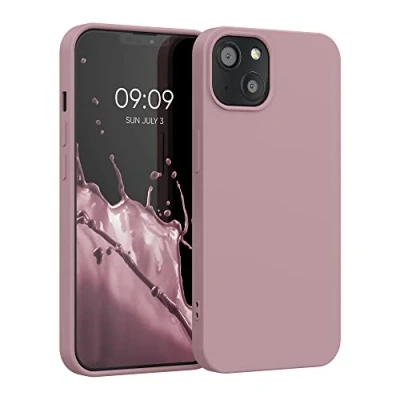 Immagine di kwmobile Custodia Compatibile con Apple iPhone 13 Cover Back Case per Smartphone in Silicone TPU Protezione Gommata rosa invernale