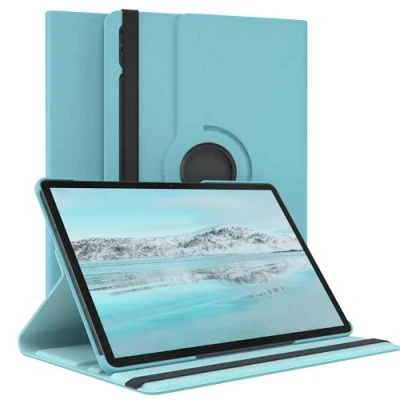 Immagine di EAZY Case Custodia per tablet Samsung Galaxy Tab S9 Plus Cover protettiva 12,4 pollici Smart Rotation stare in piedi 360 girevole con funzione di supporto, similpelle Inferno Blu