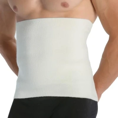 Immagine di Easy8 (Bianco, XXL Pancera Contenitiva Uomo, Fascia Lombare, Donna in Cotone e Lana per Mal di Schiena, Pancera, Addominale, Elastica