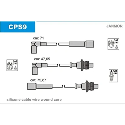 Immagine di JANMOR CPS9 Kit Cavi Accensione PEUGEOT: 205 II Hatchback, I 309 Hatchback
