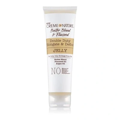 Immagine di Creme of Nature, Butter Blend &amp; Flaxseed, Gel Styling, Allunga e Definisce i Ricci, Elimina l’Effetto Crespo, Texture Non Appiccicosa, Grassa, Trattamento per Capelli Crespi Afro, 250ml
