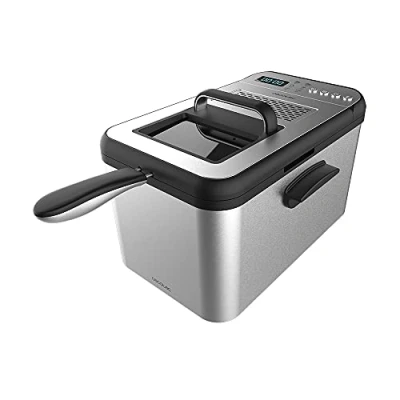 Immagine di Cecotec Friggitrice digitale di 4,2 Litri Cleanfry Luxury 4000. 3270 W, Elegante design in acciaio inossidabile e incorpora 5 programmi predefiniti