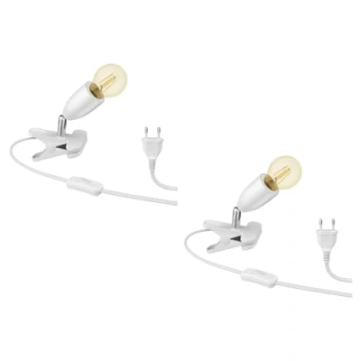 Immagine di ledscom.de 2 pezzi E27 lampada a morsetto LIK, bianco incl. 471lm oro vintage extra caldo