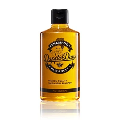 Immagine di Dapper Dan Shampoo per Capelli e Corpo, Giornaliero Uomini Detergere Delicatamente Pelle, Arricchito con Vitamina B5 Rinforzare i Capelli, Profumo Classico, 1 x 300ml