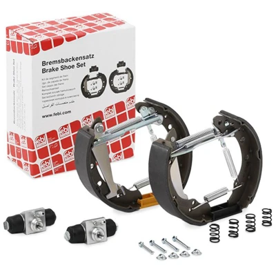 Immagine di FEBI BILSTEIN 37562 Kit freno, Freno a tamburo Assale posteriore con cilindretto accessori, materiale di montaggio