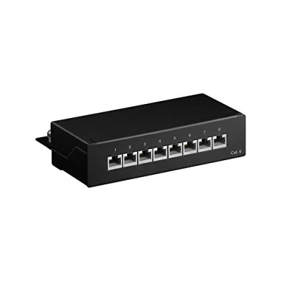 Immagine di Goobay 96105 CAT 6 Pannello Mini Desktop Patch, 8 Port, Nero